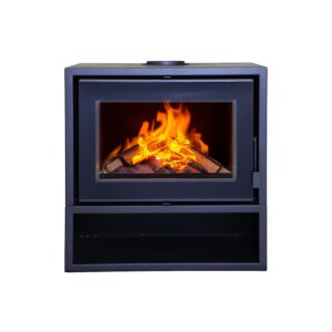Flamm 750 with Log Base Freestanding Fireplace (11-14kW) (Standard) – product view