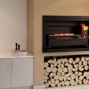 Signi Fires Ember built-in wood and charcoal braai