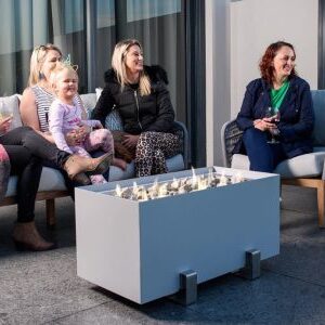 Signi Fires Rectangular Gas Fire Pit with Surround