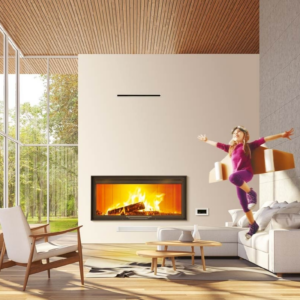 Lacunza Itaca 100 Insert wood fireplace lifestyle