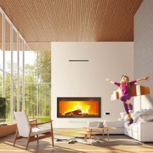 Lacunza Itaca 120 Insert wood fireplace lifestyle