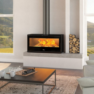 Lacunza Silver 1000 Freestanding wood fireplace