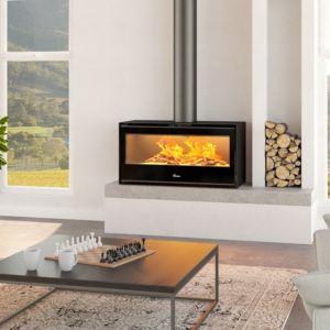 Lacunza Silver 800 Freestanding wood fireplace